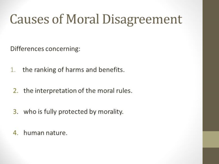 Anatomy of a Moral Disagreement